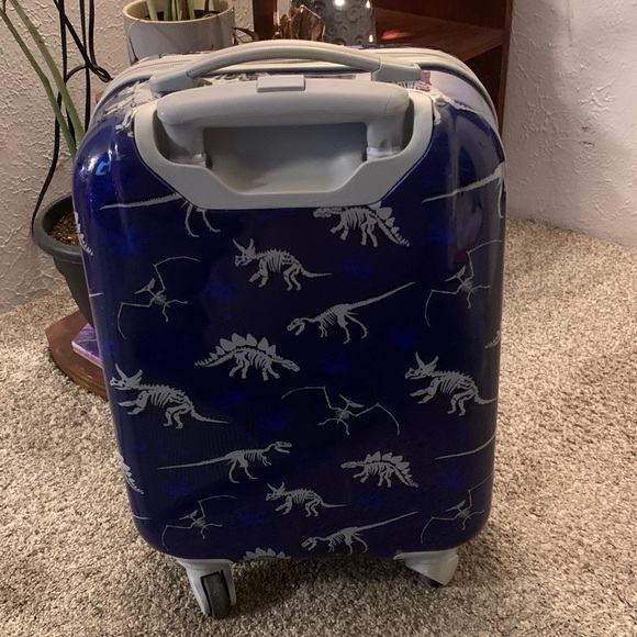 Blue Dinosaur Print Suitcase travelers choice carry on - Picture 5 of 9